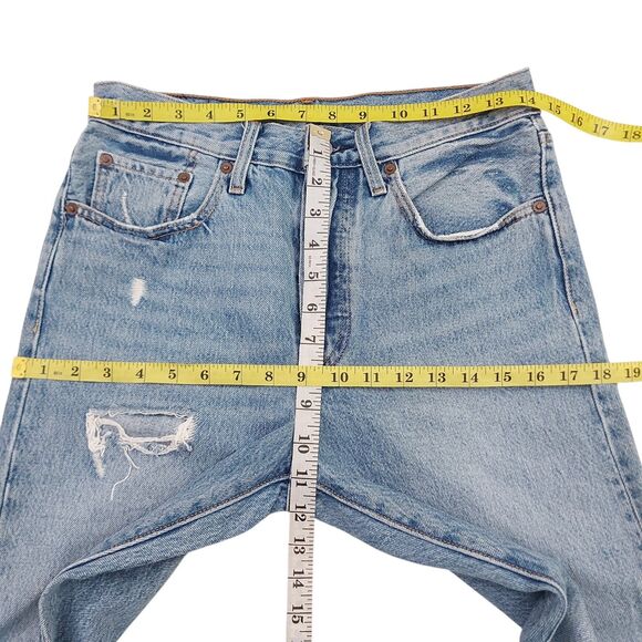Levis 501s Skinny Jeans Womens 27 Blue Vintage 80s Big E High Rise Button Fly - Picture 11 of 14